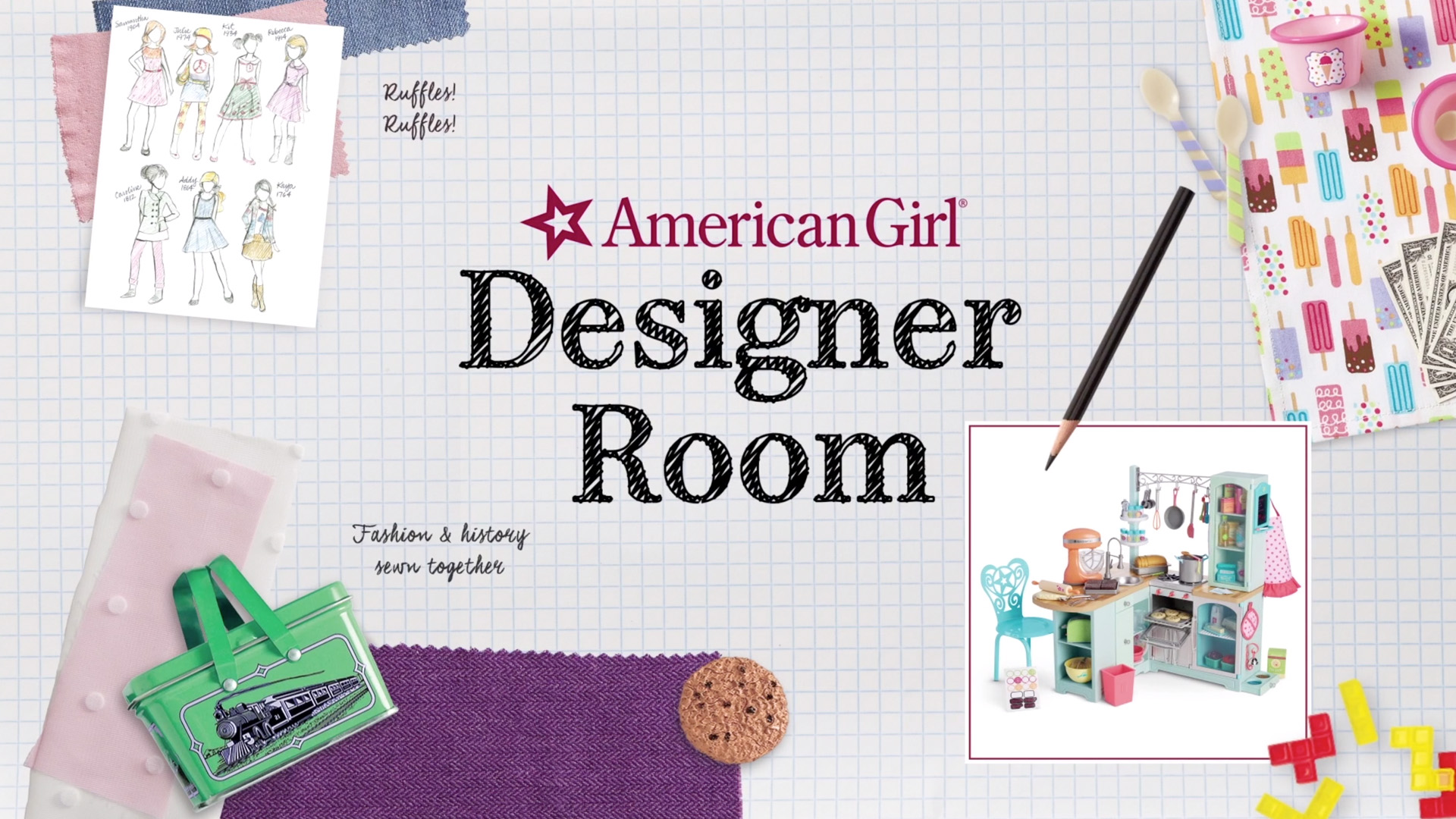 Gourmet Kitchen Set 18 Inch Doll Kitchen American Girl